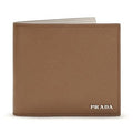 Prada Beige Calf Leather Bos Taurus Wallet