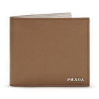 Prada Beige Calf Leather Bos Taurus Wallet