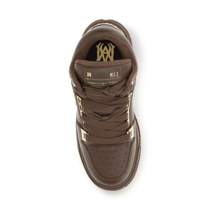 Amiri Brown Calf Leather Bos Taurus Chunky Sneakers