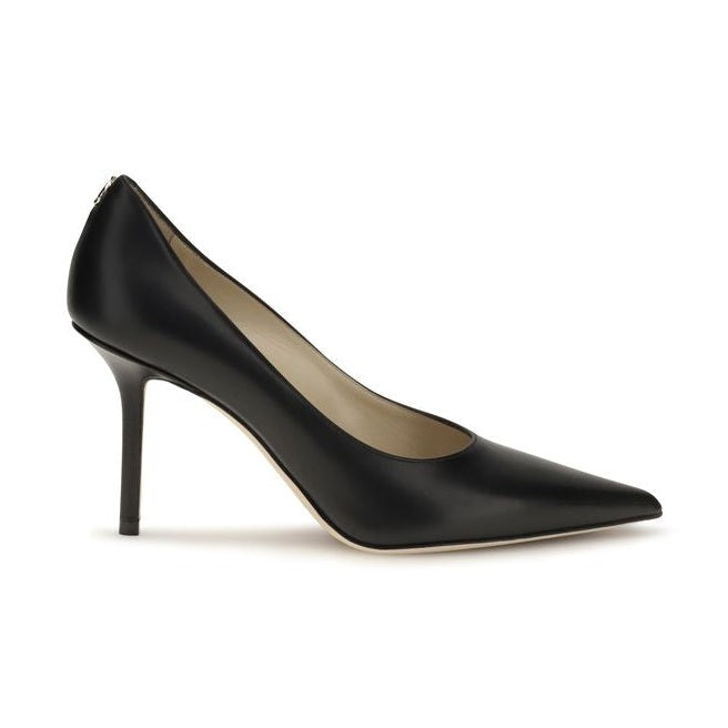 Jimmy Choo Black Calf Leather Bos Taurus High Heel Pumps