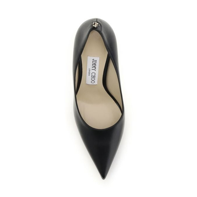 Jimmy Choo Black Calf Leather Bos Taurus High Heel Pumps