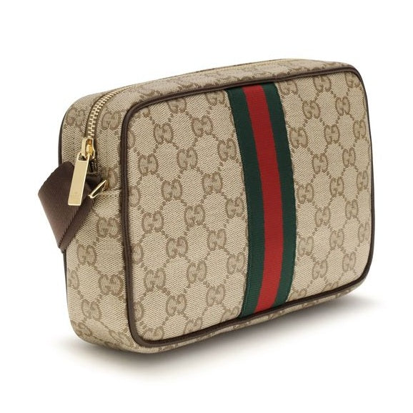 Gucci Beige Cotton Shoulder Bag