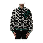Dolce & Gabbana Multicolor Logo Full Zip Bomber Jacket