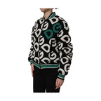 Dolce & Gabbana Multicolor Logo Full Zip Bomber Jacket