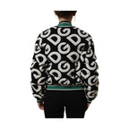 Dolce & Gabbana Multicolor Logo Full Zip Bomber Jacket