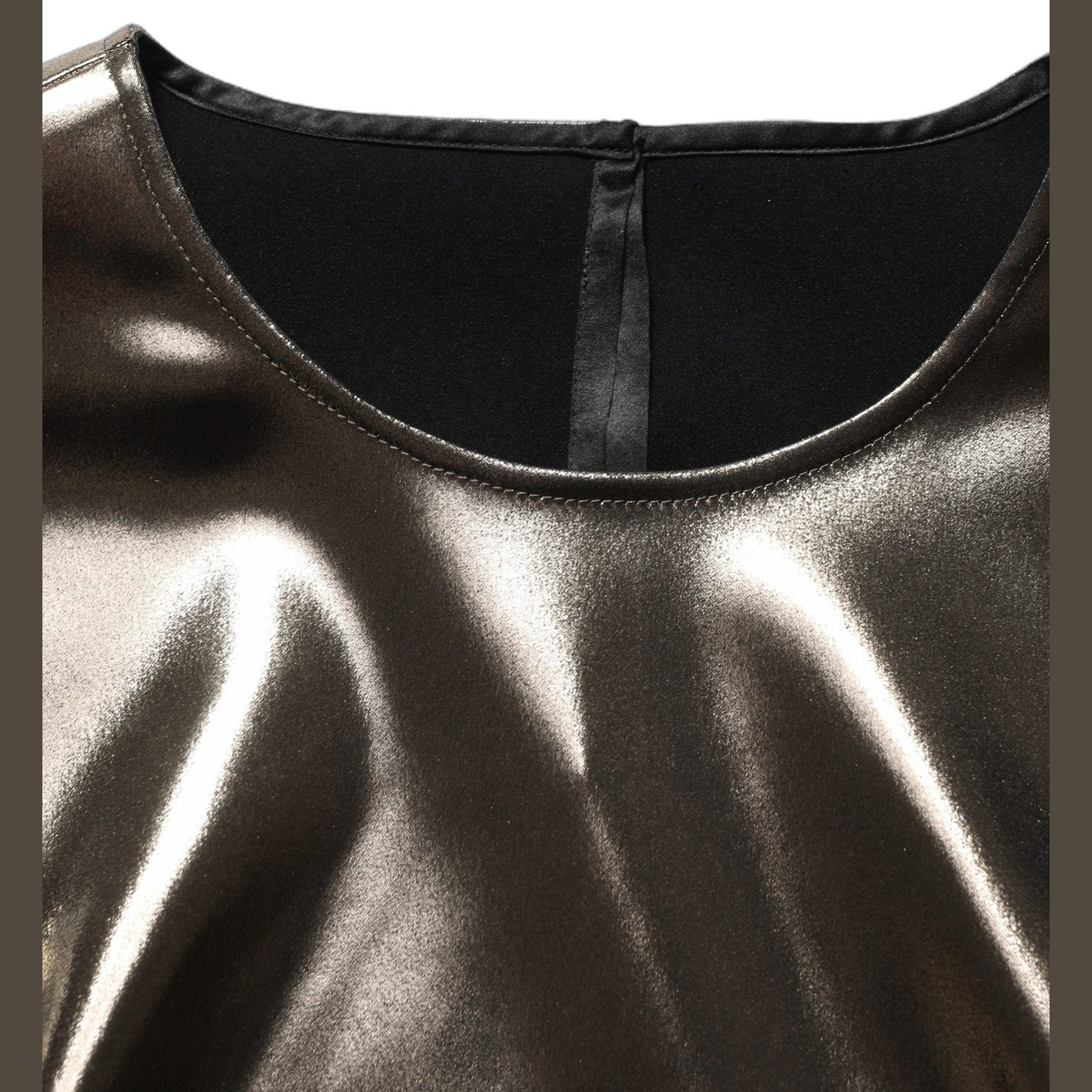 Dolce & Gabbana Metallic Bronze Roundneck SleevelessTank Top