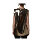 Dolce & Gabbana Metallic Bronze Roundneck SleevelessTank Top