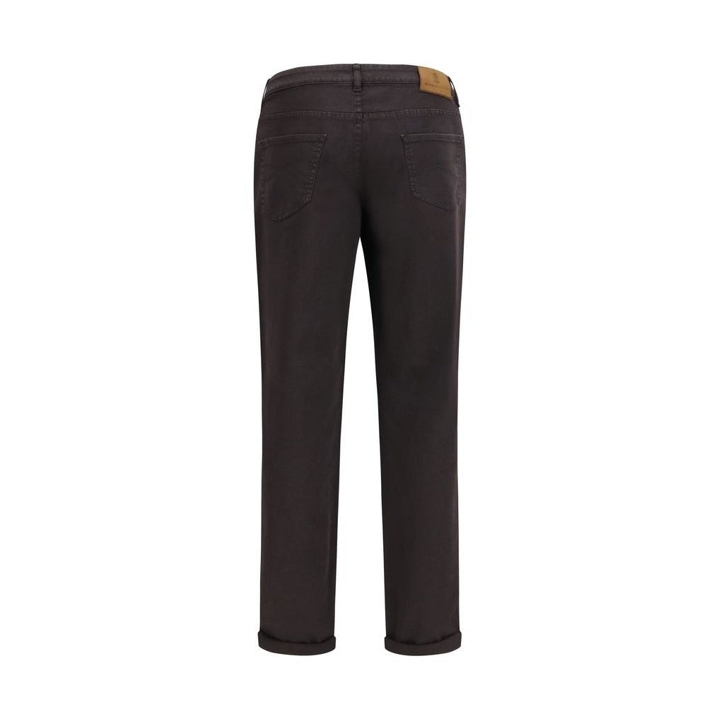 Brunello Cucinelli Brown Cotton Straight-Leg Jeans