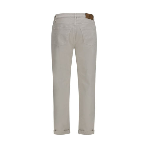 Brunello Cucinelli White Cotton Straight-Leg Jeans
