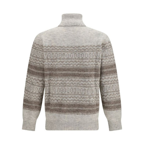 Brunello Cucinelli Gray Alpaca Vicugna Pacos Turtleneck