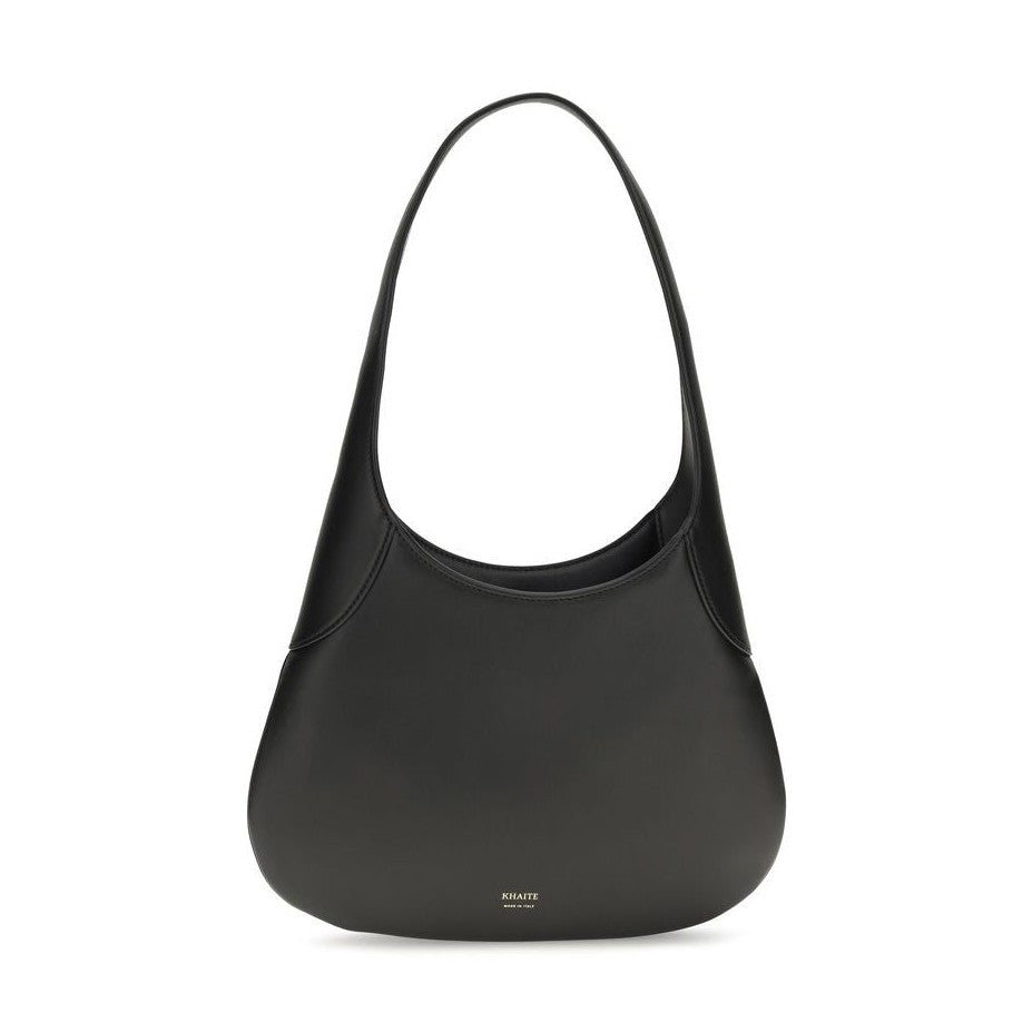 Khaite Black Calf Leather Bos Taurus Shoulder Bag