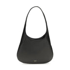 Khaite Black Calf Leather Bos Taurus Shoulder Bag