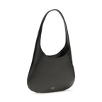 Khaite Black Calf Leather Bos Taurus Shoulder Bag
