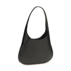 Khaite Black Calf Leather Bos Taurus Shoulder Bag