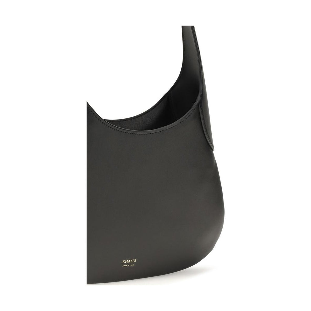 Khaite Black Calf Leather Bos Taurus Shoulder Bag