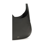Khaite Black Calf Leather Bos Taurus Shoulder Bag
