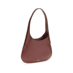 Khaite Bordeaux Calf Leather Bos Taurus Handbag