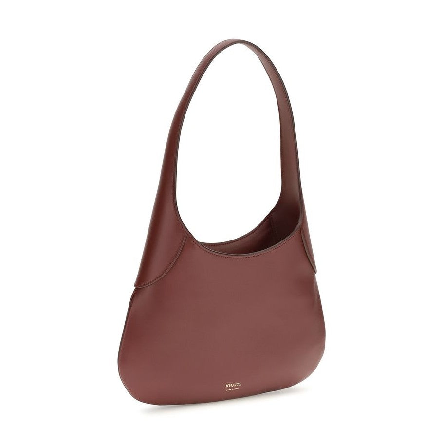 Khaite Bordeaux Calf Leather Bos Taurus Handbag