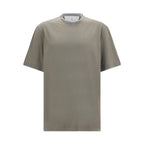 Brunello Cucinelli Bicolor Cotton T-Shirt