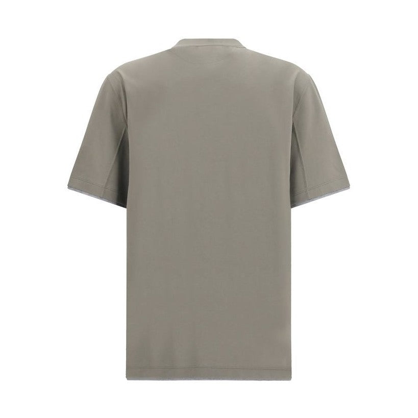 Brunello Cucinelli Bicolor Cotton T-Shirt