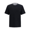 Brunello Cucinelli Black Cotton T-Shirt