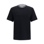 Brunello Cucinelli Black Cotton T-Shirt