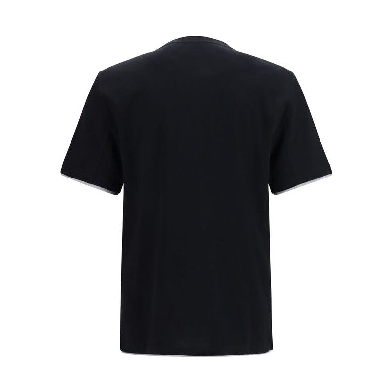 Brunello Cucinelli Black Cotton T-Shirt
