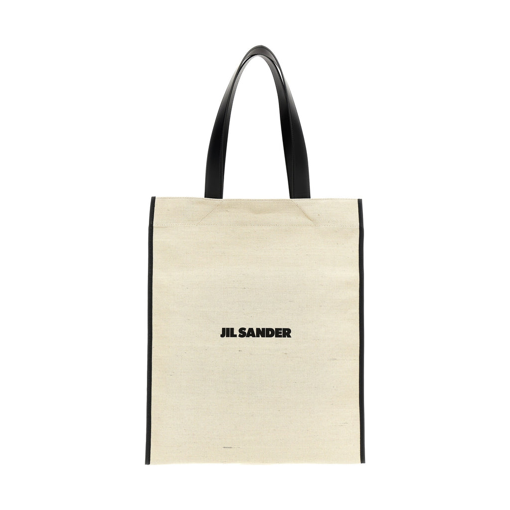 Jil Sander Bicolor Jute Tote Bag