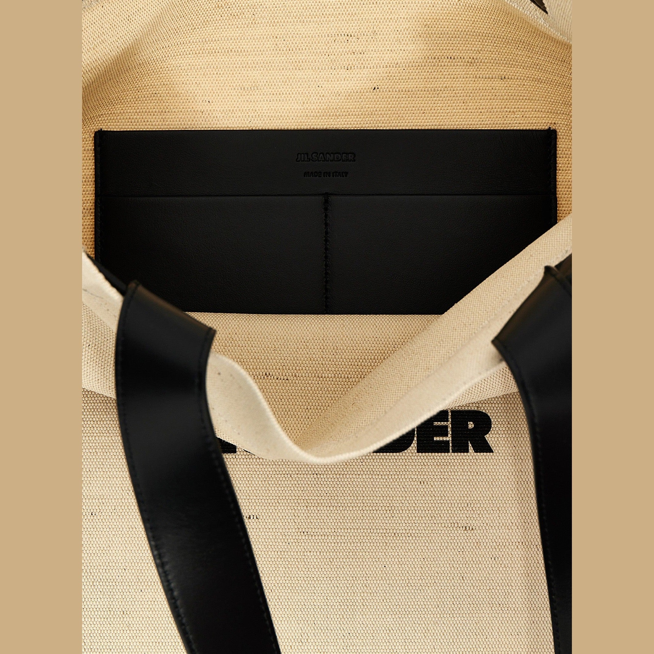 Jil Sander Bicolor Cotton Tote Bag