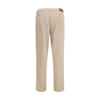 Brunello Cucinelli Beige Cotton Casual Pants