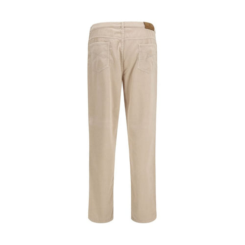 Brunello Cucinelli Beige Cotton Casual Pants