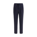 Brunello Cucinelli Blue Wool Oves Aries Casual Pants