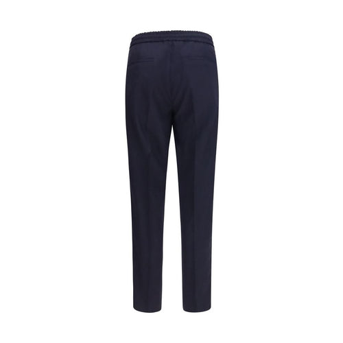 Brunello Cucinelli Blue Wool Oves Aries Casual Pants