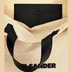 Jil Sander Bicolor Jute Tote Bag