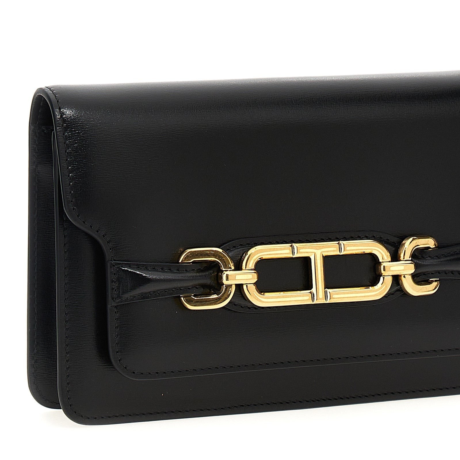 Tom Ford Black Leather Crossbody Bag