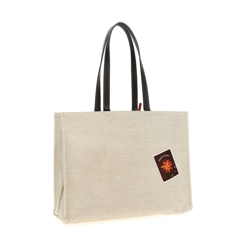 Beige Fabric Tote Bag