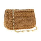 Self-Portrait Beige Raffia Shoulder Bag