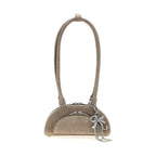 Self-Portrait Gray Lamb Leather Shoulder Bag