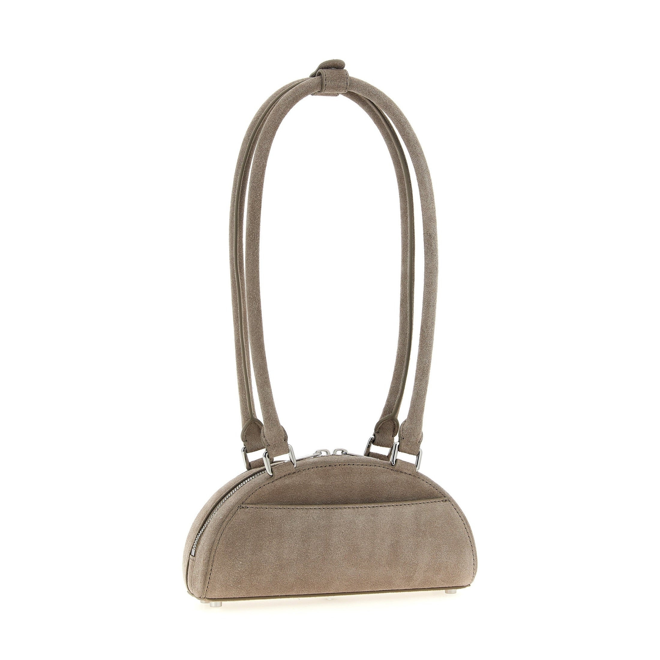 Self-Portrait Gray Lamb Leather Shoulder Bag