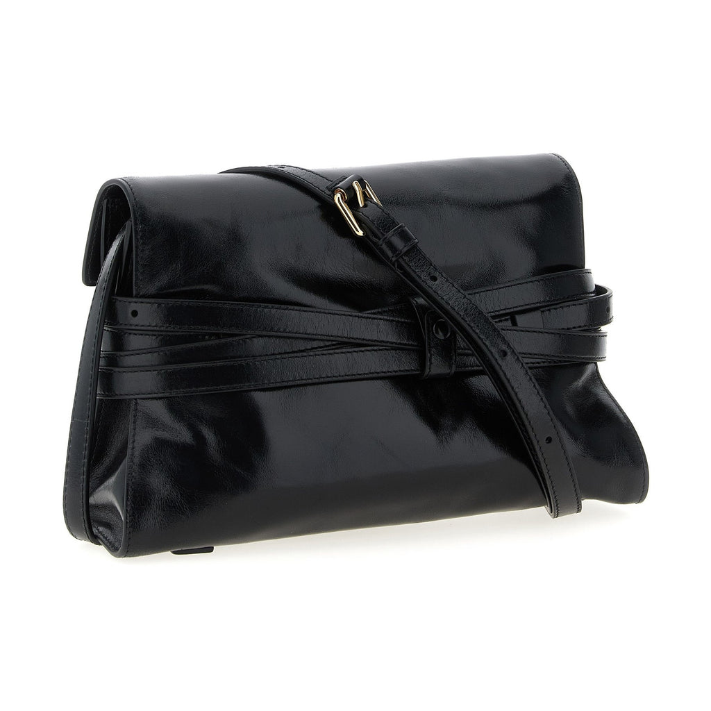 Moschino Black Leather Crossbody Bag