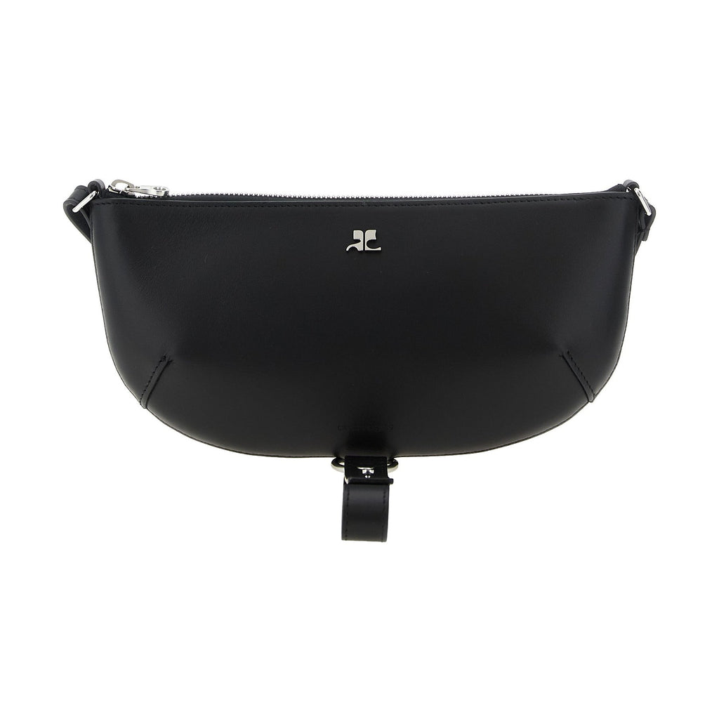 Courrèges Black Calfskin Shoulder Bag