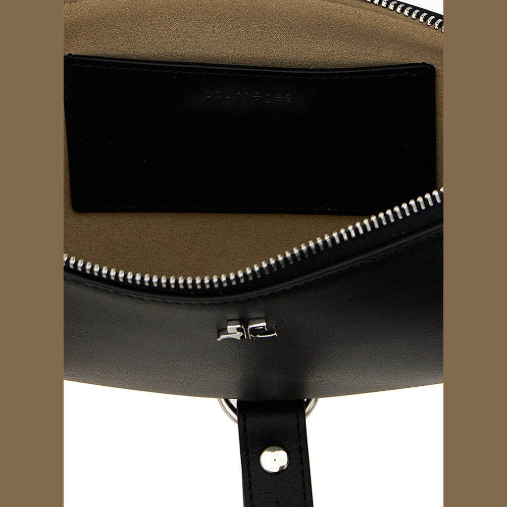 Courrèges Black Calfskin Shoulder Bag