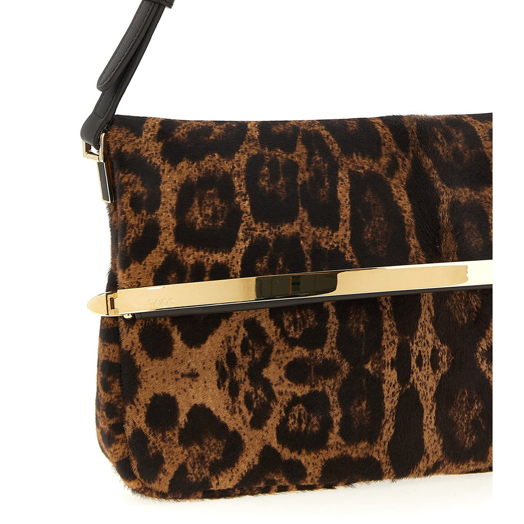Tod's Brown Calfskin Shoulder Bag