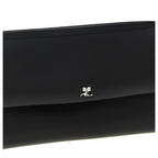 Courrèges Black Cowhide Clutch Bag