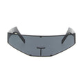 Rick Owens Black Stainless Steel Sunglasses