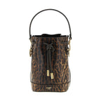 Fendi Brown Velvet Leather Handbag