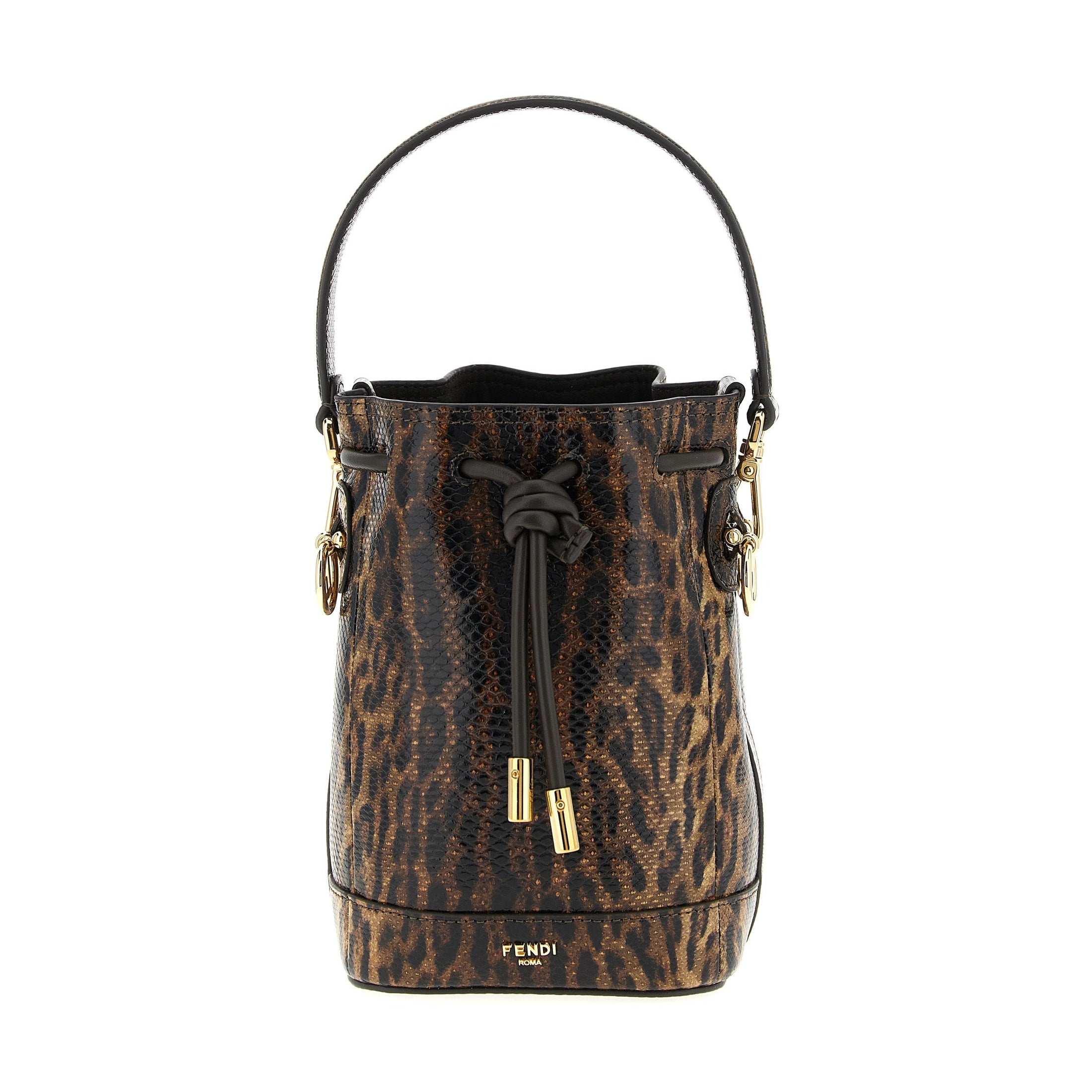Fendi Brown Velvet Leather Handbag