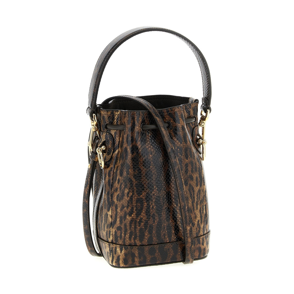 Fendi Brown Velvet Leather Handbag