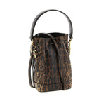 Fendi Brown Velvet Leather Handbag