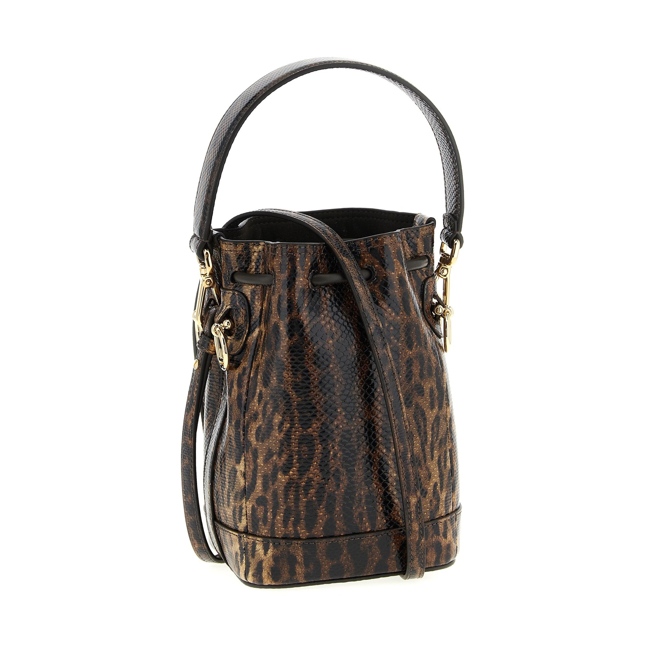 Fendi Brown Velvet Leather Handbag